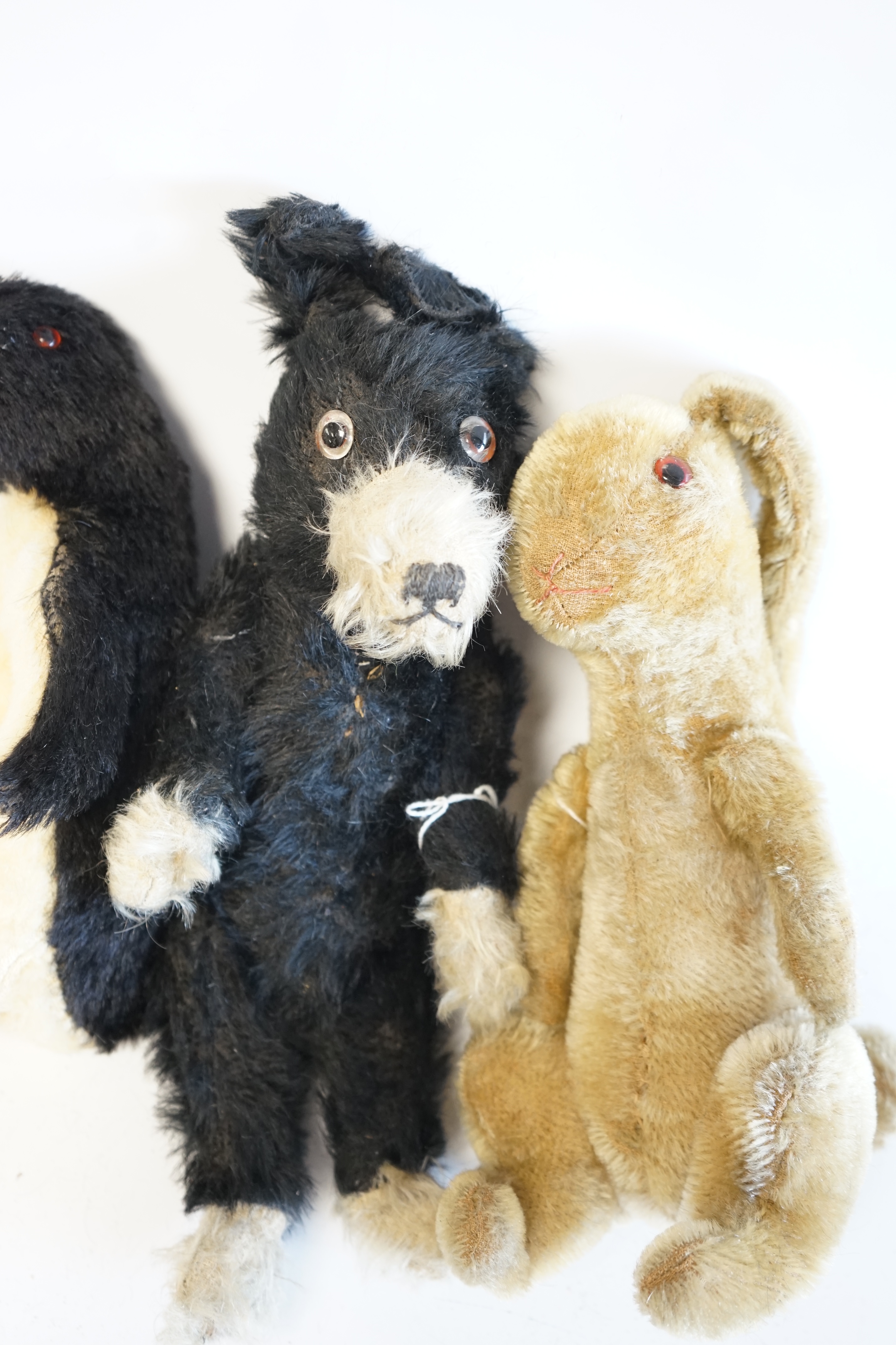 Alpha Farnell Pip, Squeak and Wilfred, c.1920's (3). Pip, 30cm high, has some hair loss to the back of body, Squeak, 23cm high, has some stitching on nose and feet otherwise good condition and Wilfred 25cm high, good con